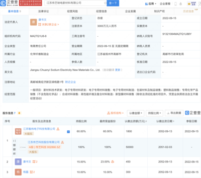 傳藝科技加碼鈉電賽道，投資設(shè)立新型膜材料公司